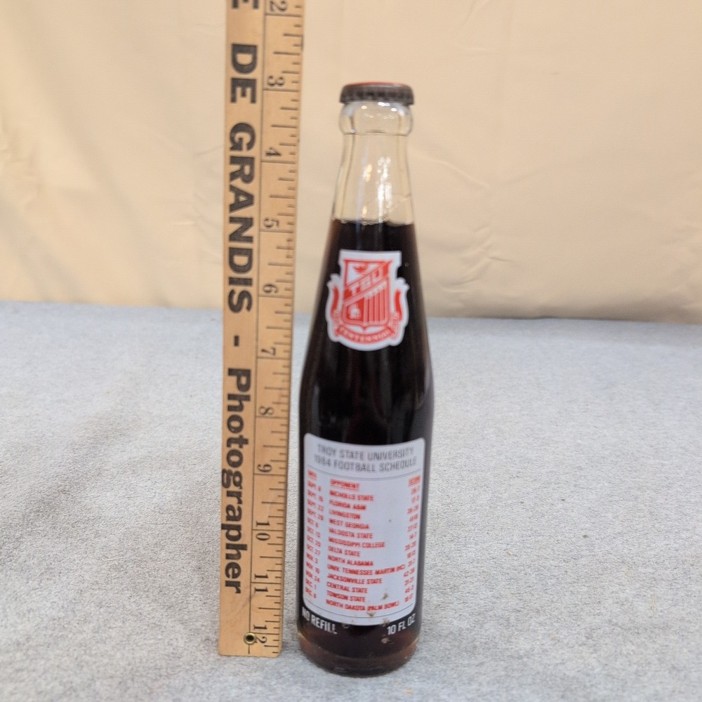 1984 Troy State University Trojans NCAA Football National Champion Coke Bottle - Picture 4 of 5